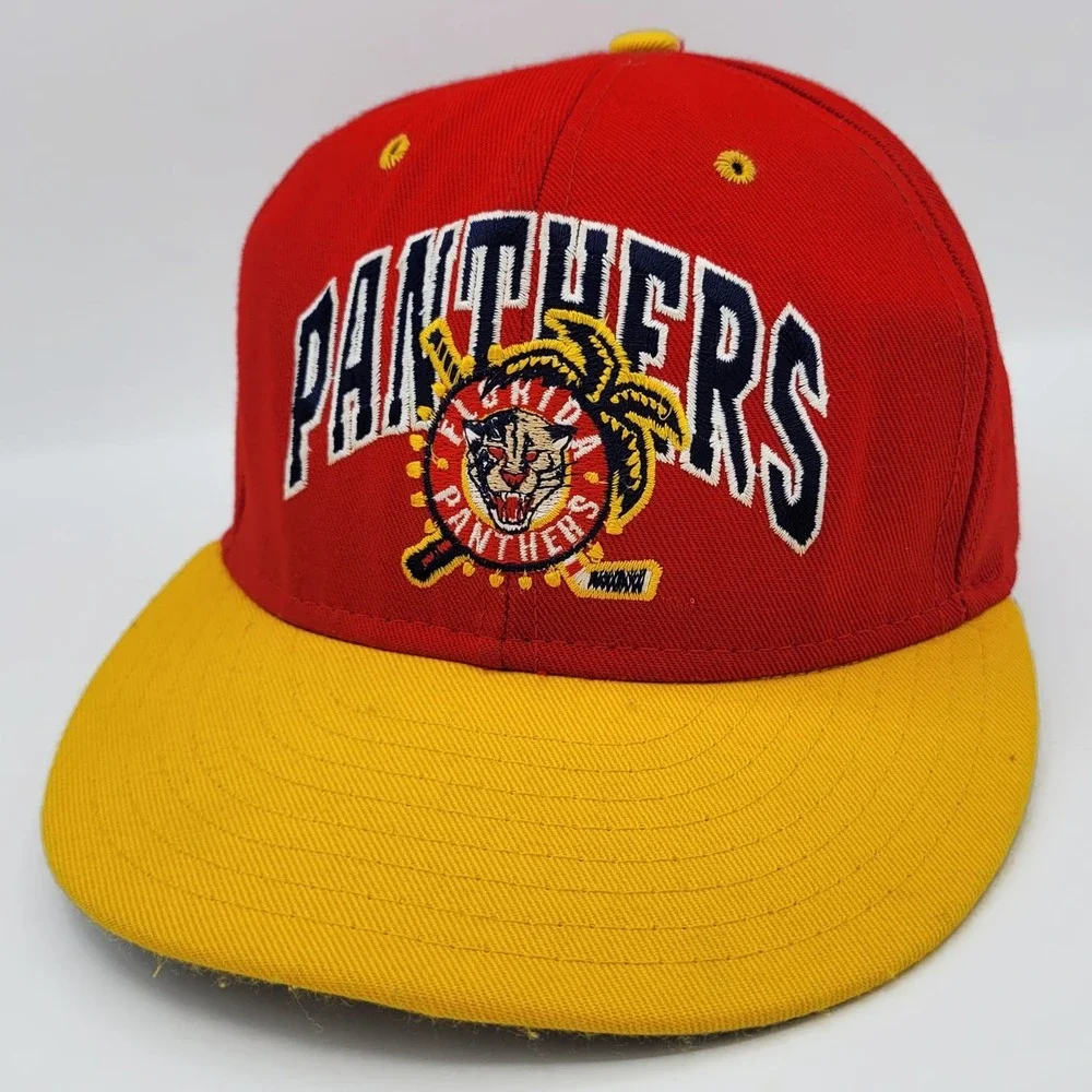 Florida Panthers Vintage 90s Double Logo Fitted Hat